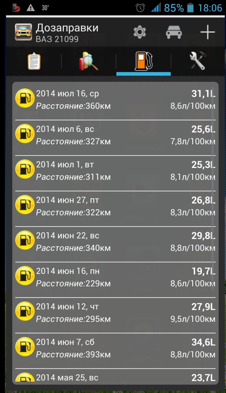 Расход Топлива — Lada 21099, 1,5 л, 1996 года | заправка | DRIVE2