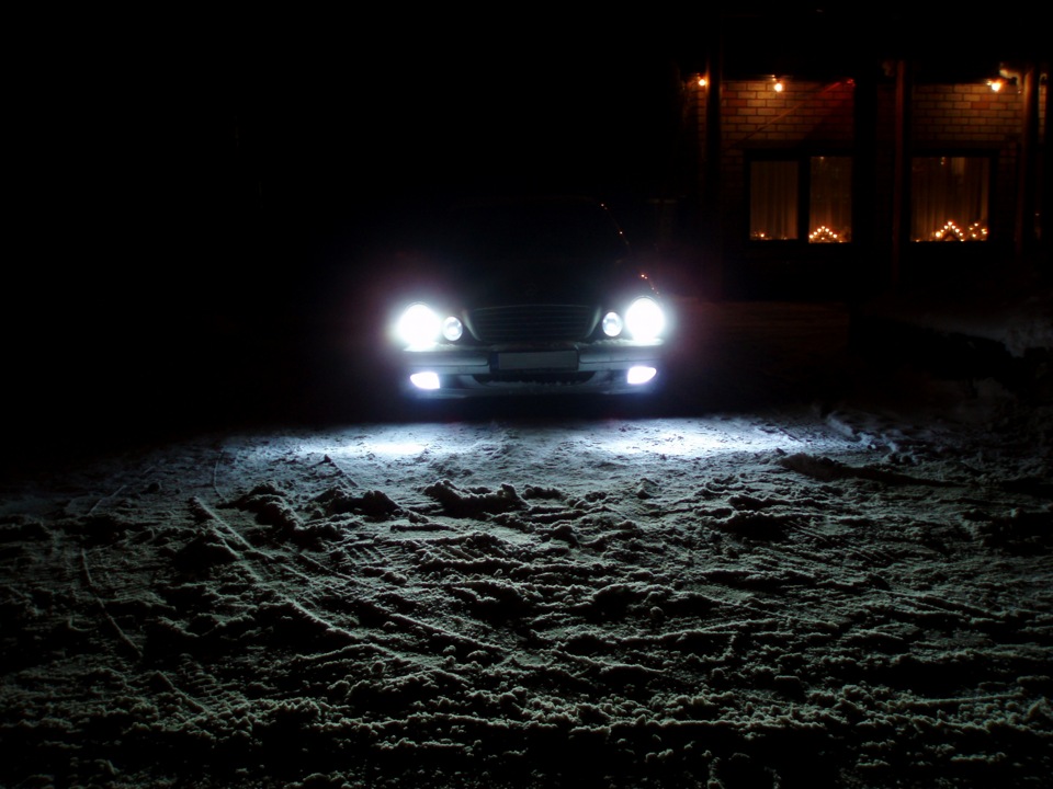 LED в габариты — Mercedes-Benz E-class (W210), 2,7 л, 2001 года ...