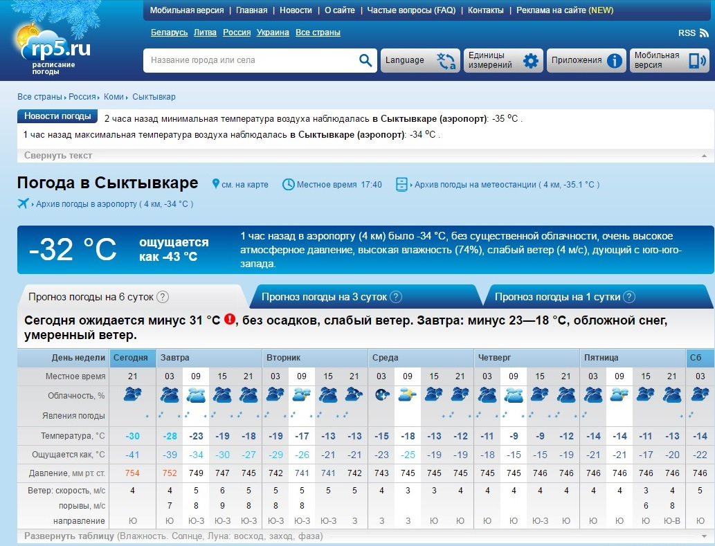 Норвежский сайт погода в калининградской