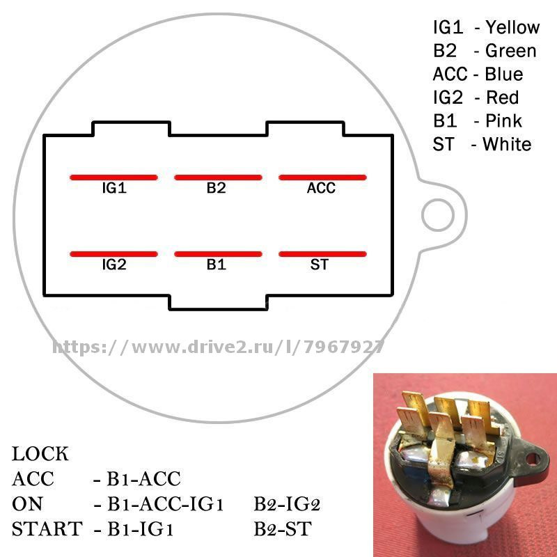 Акцент схема замка зажигания