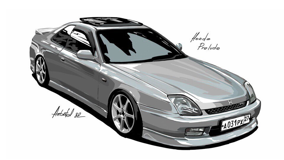 Чертеж honda prelude