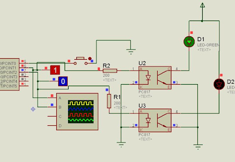 Мигалка на attiny13 схема