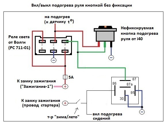 Схема подогрева руля солярис 2