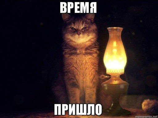 Мем с котом время пришло