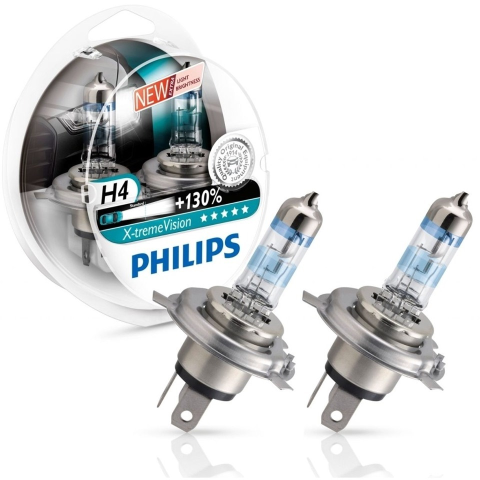 12342XVS2 Лампа H4 12В 60/55Вт X-tremeVision, 2шт PHILIPS | Запчасти на ...