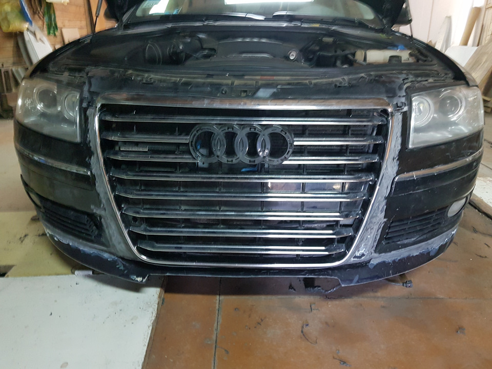 Передний бампер - Audi A8 (D3), 4,2 л, 2003 года тюнинг DRIVE2
