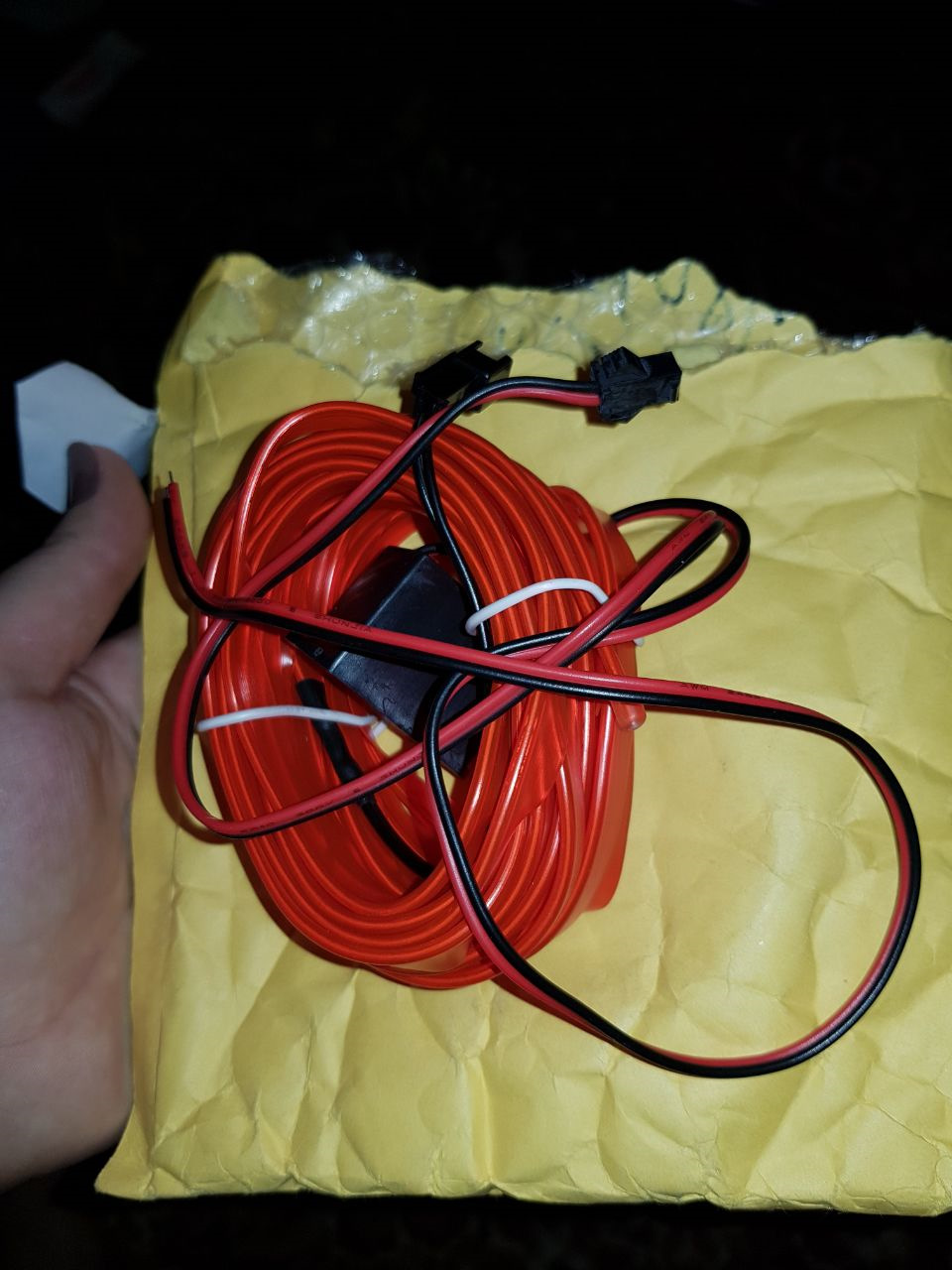 Сам шнур. Длина 5м, с блоком на 12v — Mitsubishi Lancer X