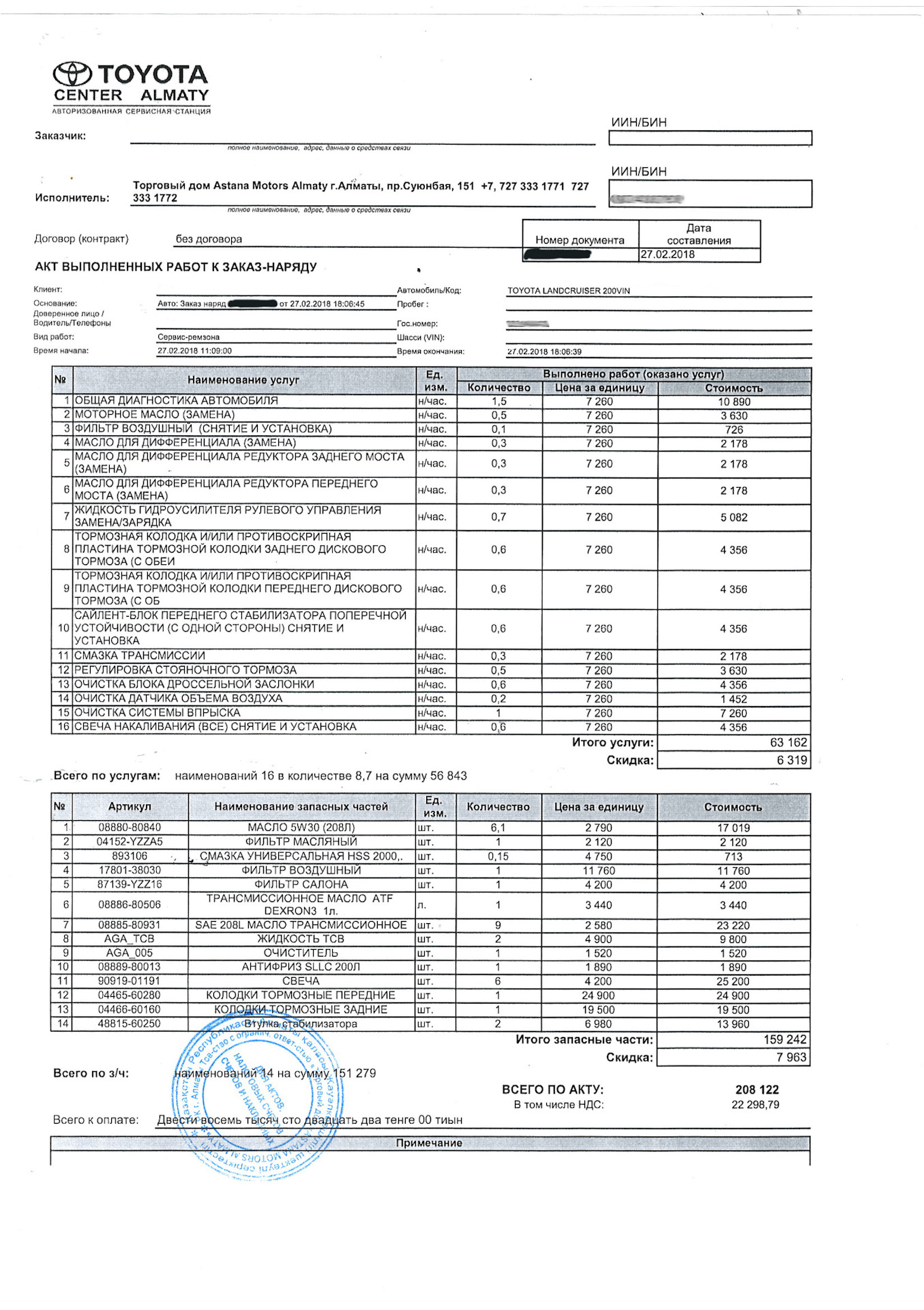 Регламент то тойота ленд крузер 200 дизель