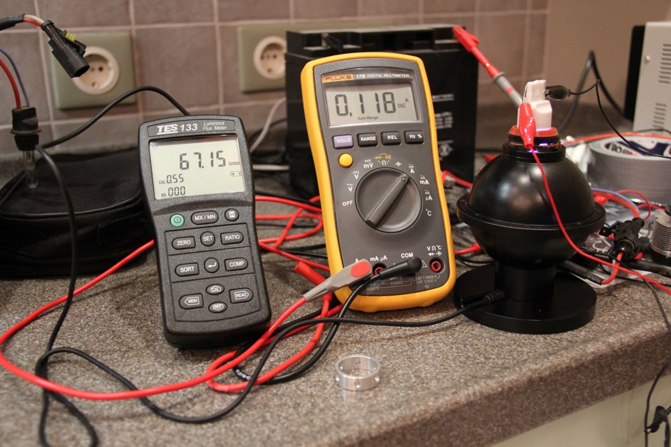 Many different lamps vs light sphere measurements of xenon for reversing