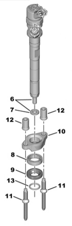 Детали 7, 8, 9 и 13. — Volvo V50