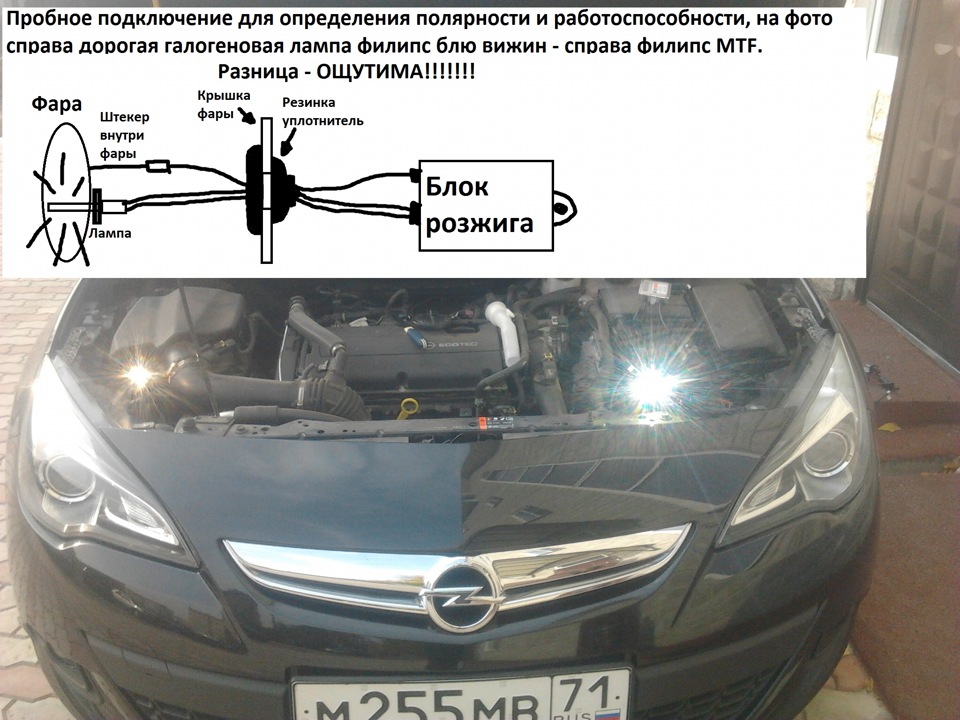 Какая ксеноновая лампа в опель астра j