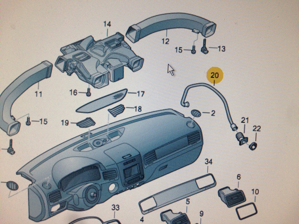 Воздуховоды фольксваген поло