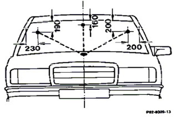 Настройка омывателей лобового стекла — Mercedes-Benz E-class (W124), 2 ...