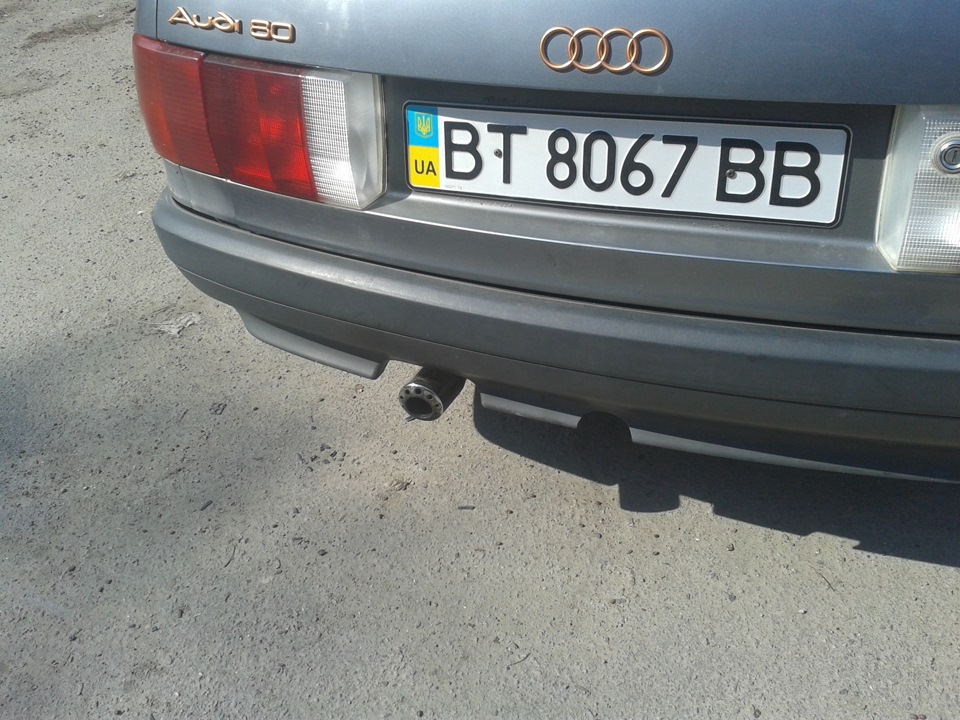 Доработка насадки на глушитель — Audi 80 (B3), 1,8 л, 1987 года ...