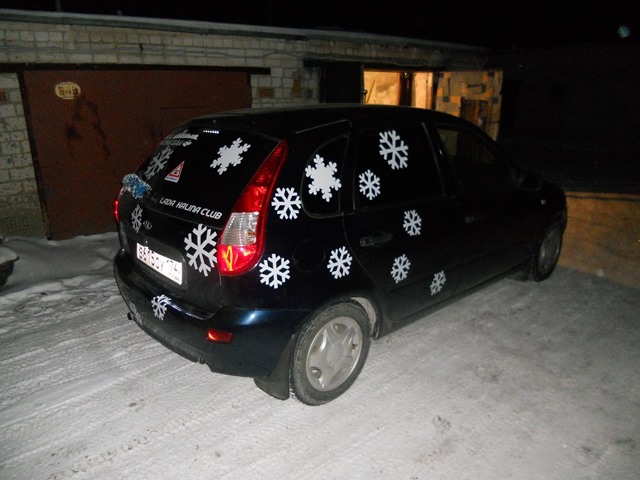 украсил каляна на новыи год — Lada Калина Хэтчбек (1G), 1,4 л, 2008 ...