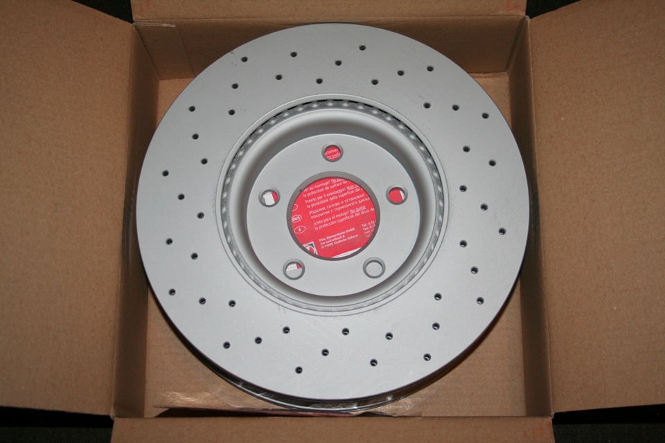 перфорированные тормозные диски zimmerman на mazda 6