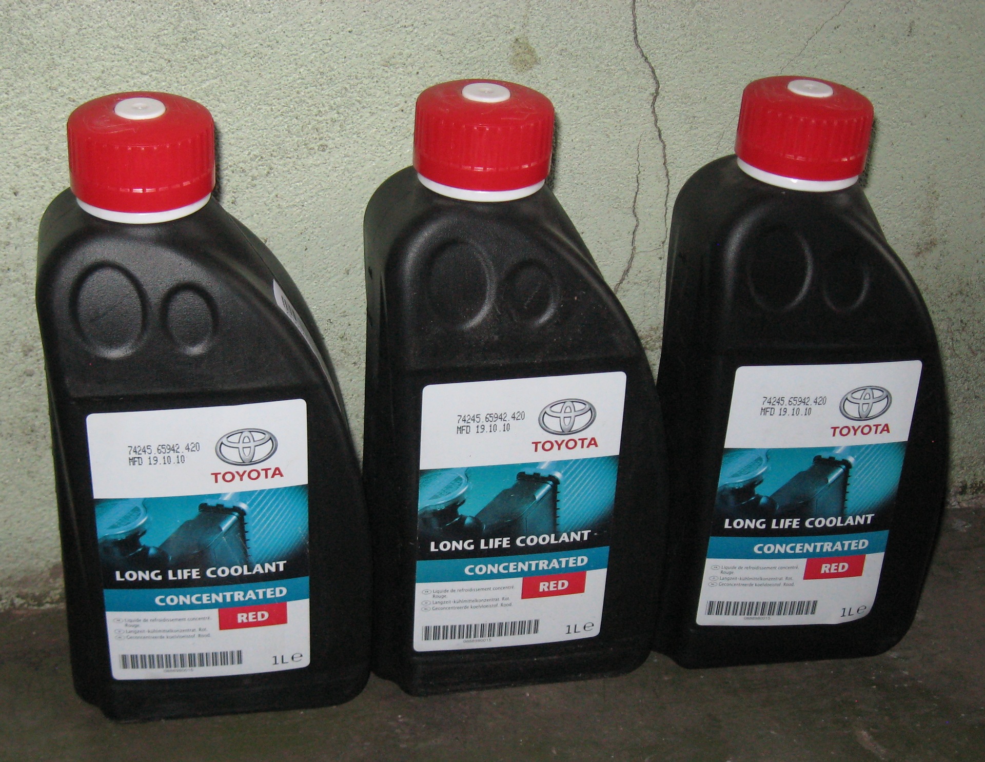 long life coolant concentrated red toyota как разводить