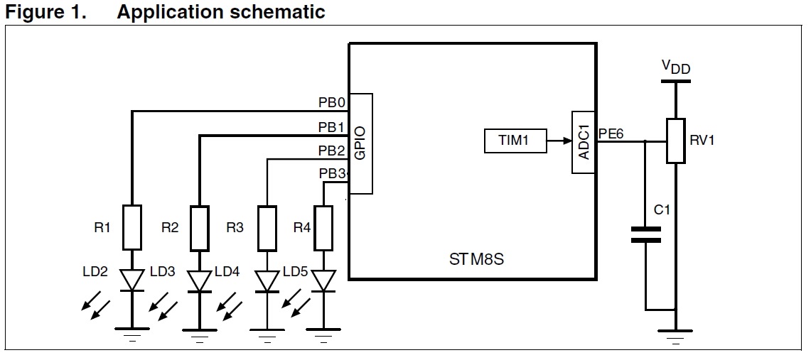 Stm8s003f3p6 схема включения