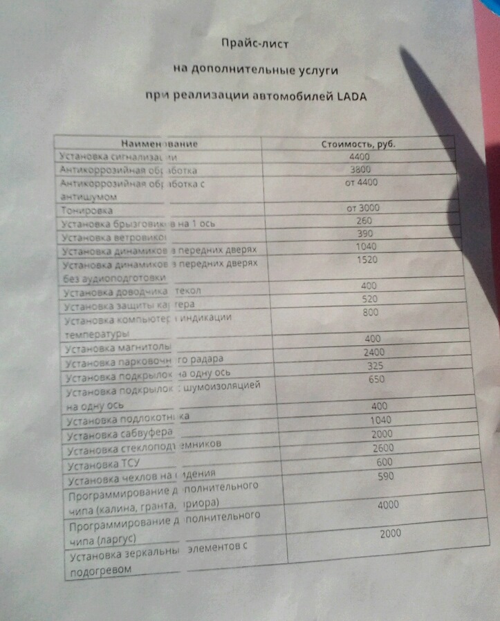 Ваза прайс ремонт. Прейскурант на дополнительное оборудование Лада Гранта. Прайс лист на ладу. Прейскурант на установку дополнительного оборудования авто. Прайс-лист на автомобили Лада.