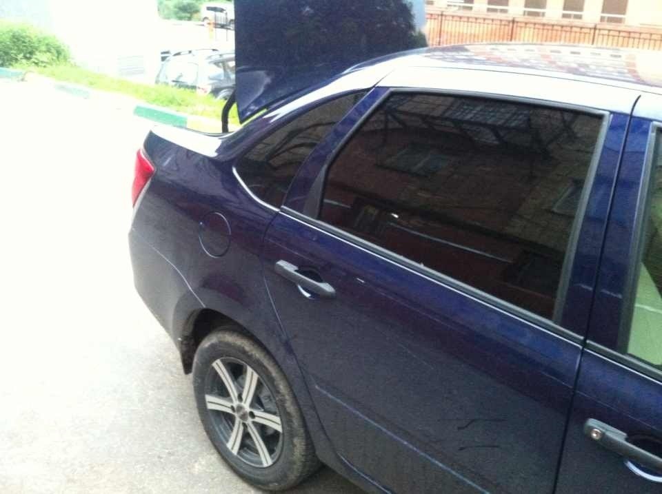 Ручки открытие дверей в цвет авто. — Lada Гранта (1G), 1,6 л, 2012 года ...