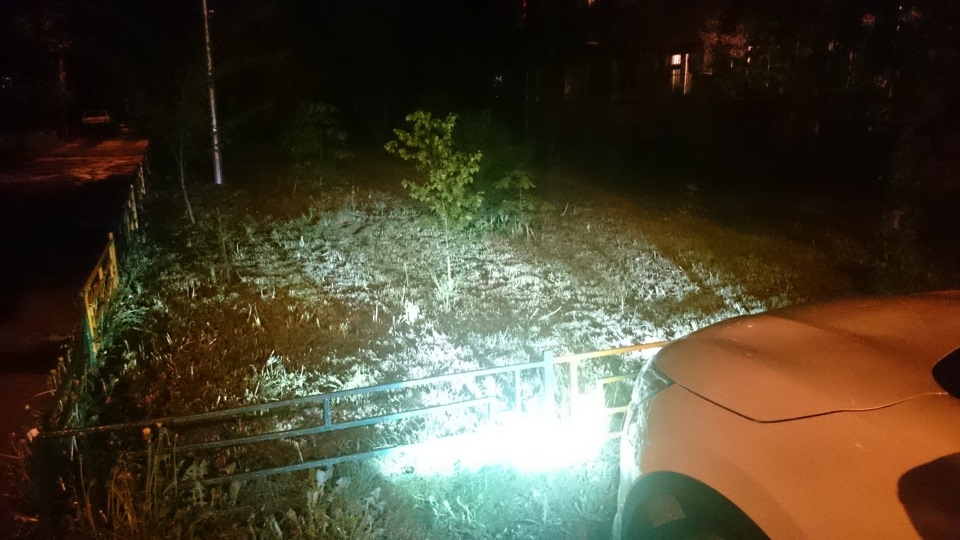 Как светят LED лампы в штатных туманках. — Nissan Qashqai (2G), 2 л ...