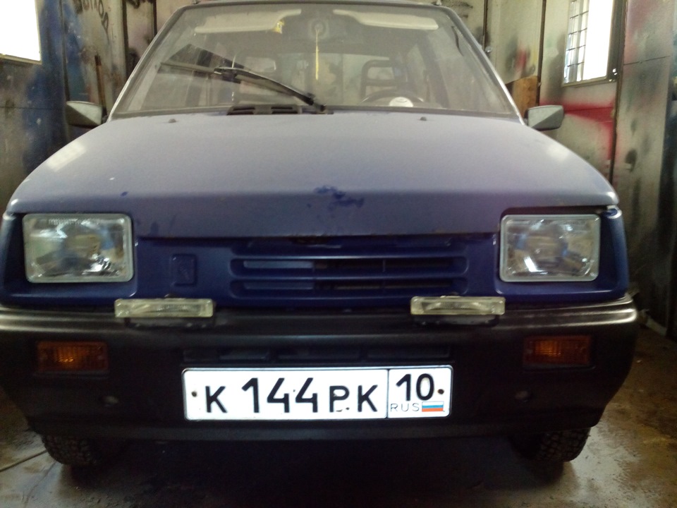 замена порогов, фар и частичная покраска. — Lada 11113 Ока, 0,7 л, 2003 ...