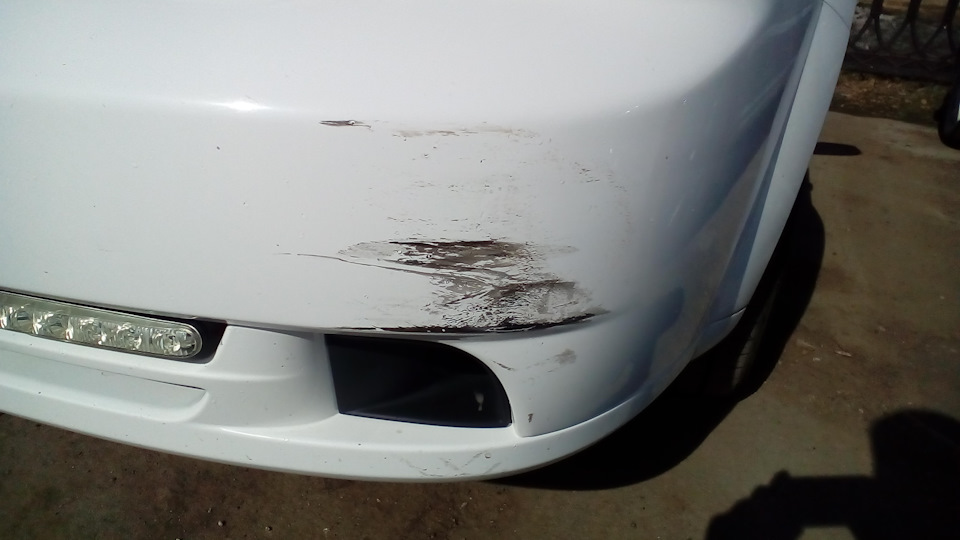 Поцарапали бампер и уехали — Chevrolet Lacetti Sedan, 1,4 л, 2010 года ...