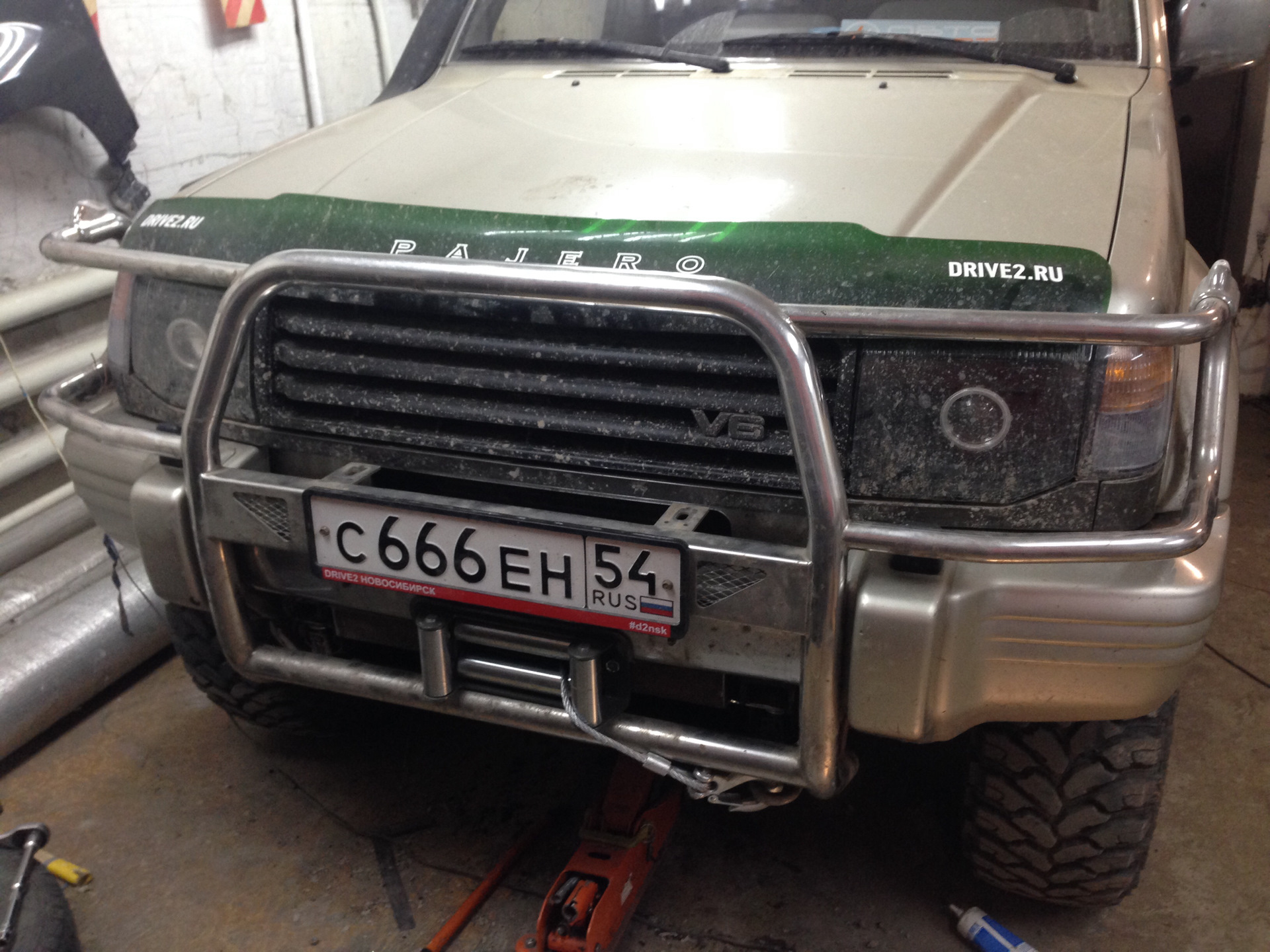 pajero 2 лебедка