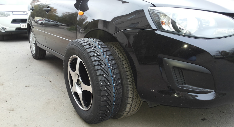 Диски X'trike X-103 BK/FP и зимние шины Amtel NordMaster Evo 185/65 R14 ...