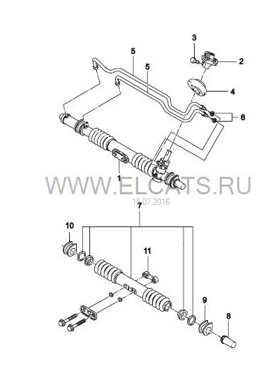 Схема рулевой рейки нексия без гура