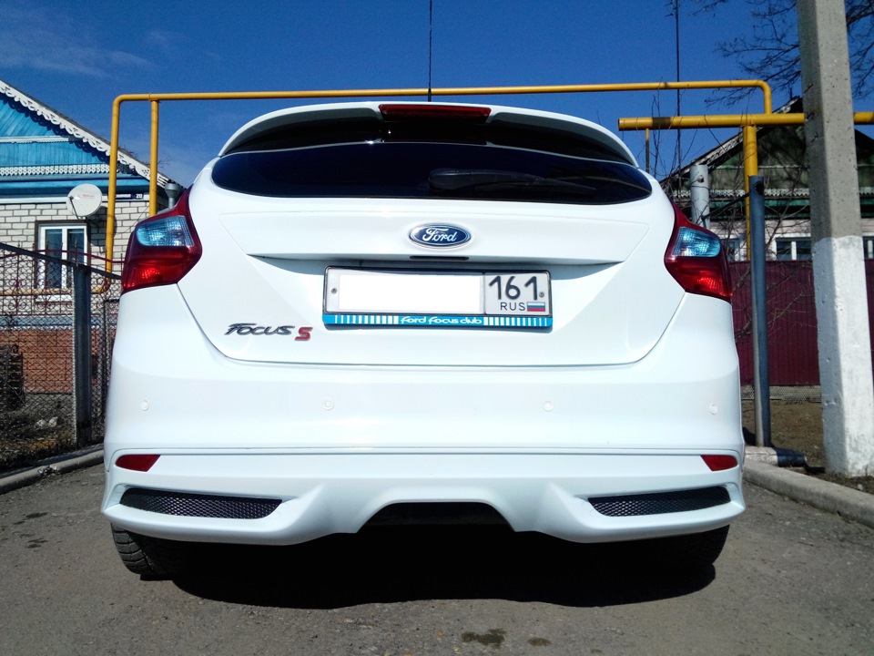 Задняя юбка ST — Ford Focus Hatchback III, 1,6 л, 2013 года | стайлинг ...