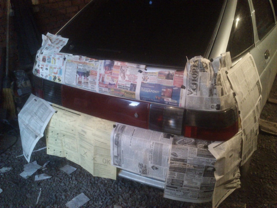 Тонировка задних фонарей лаком — Lada 21120, 1,5 л, 2001 года ...