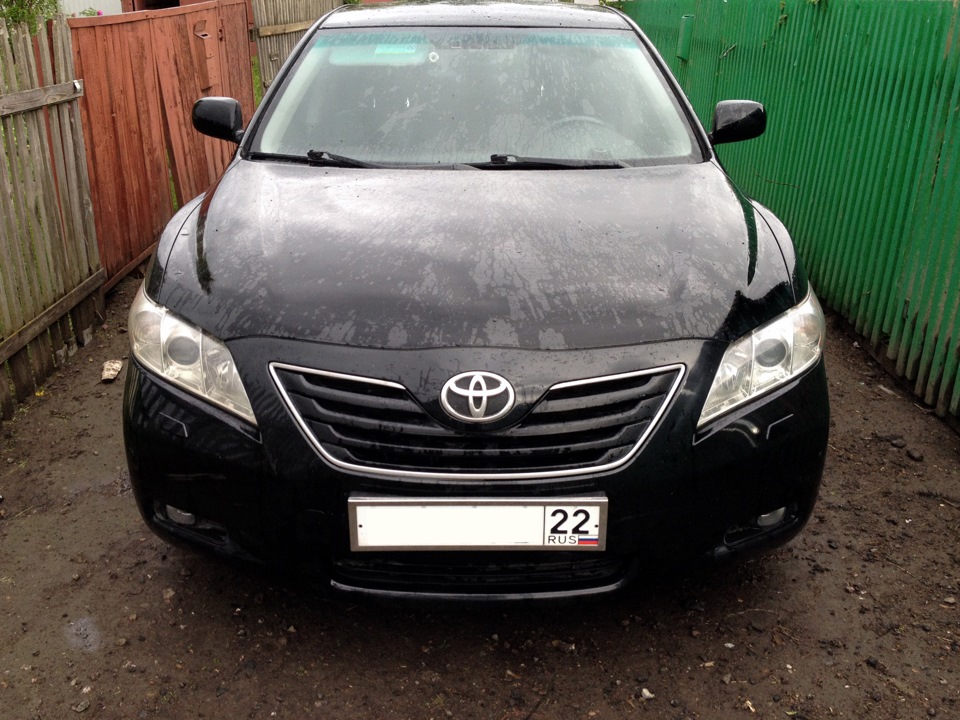 Установка дефлектора капота и защиты фар — Toyota Camry (XV40), 2,4 л ...