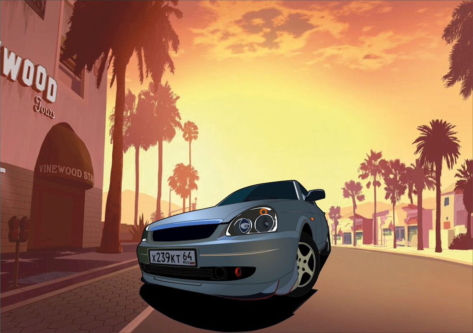 Приорик в стиле GTA — Lada Приора хэтчбек, 1,6 л, 2010 года | стайлинг ...