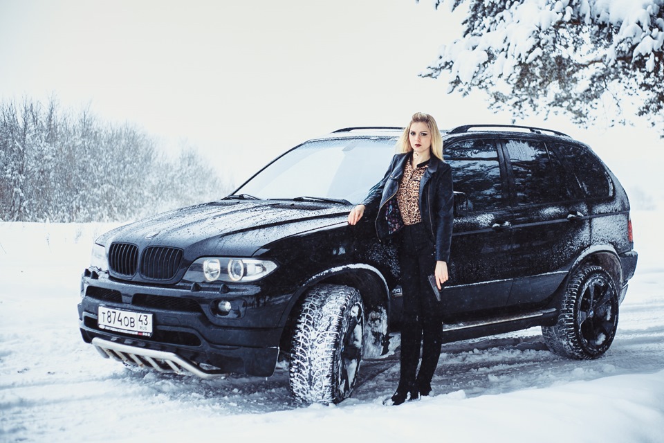 Зимняя фотосессия BMW X5 2016 — BMW X5 (E53), 4,4 л, 2002 года, фотография