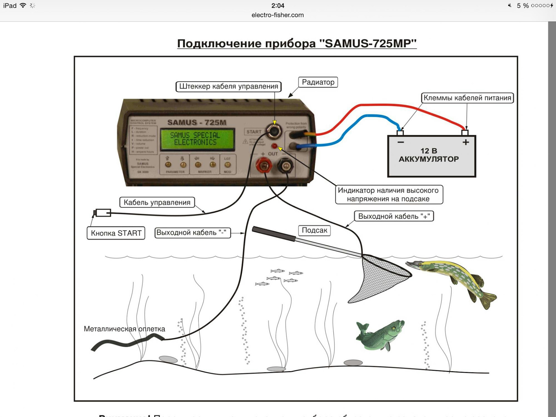 Электроудочка принцип работы схема