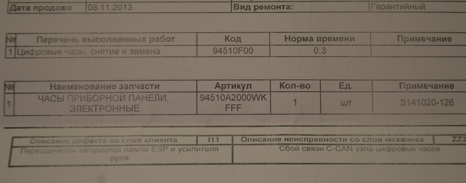 94510A2000WK ЧАСЫ ПРИБОРНОЙ ПАНЕЛИ, ЭЛЕКТРОННЫЕ KIA HYUNDAI | Запчасти ...