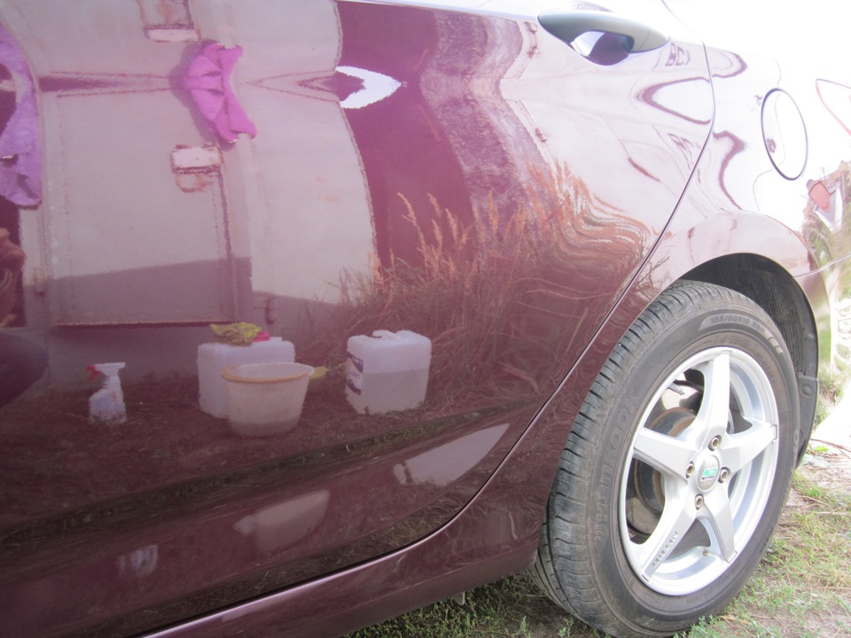 Легкая полировка вручную) — Hyundai Solaris, 1,4 л, 2012 года | мойка ...