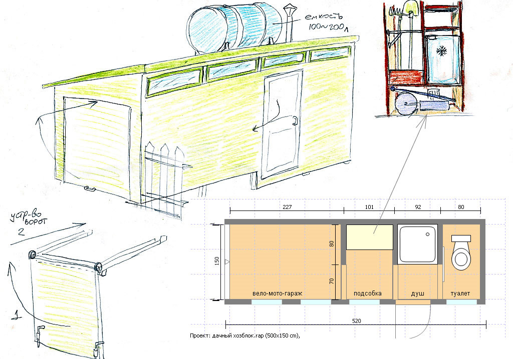 План дачного сарая