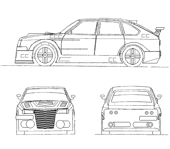 Москвич 2141 рисунок карандашом