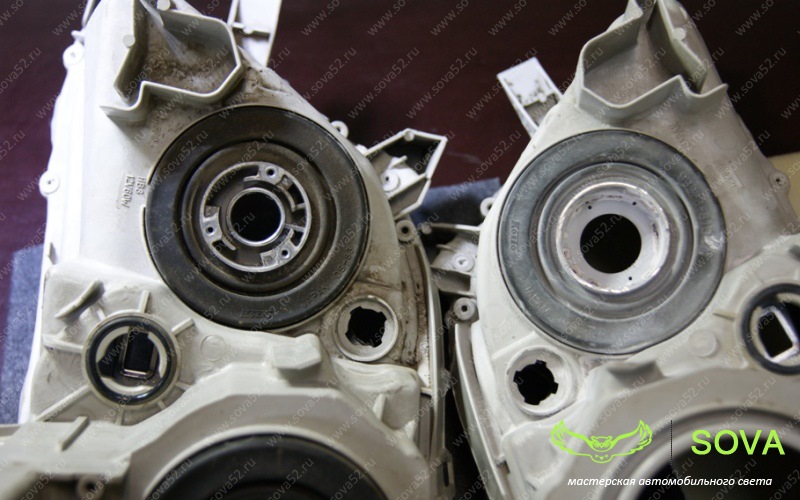 Тойота Камри. Замена галогеновых линз на билинзы Hella-R. Покраска ...