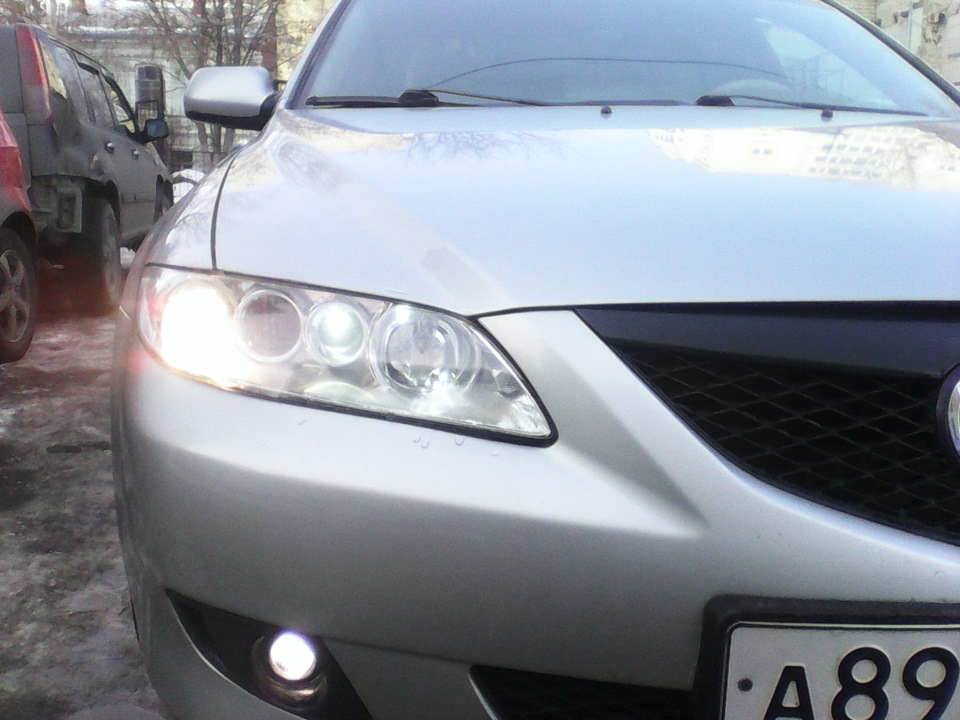 ПРОТИВОТУМАНКИ В ФАРАХ — Mazda 6 (1G) GG, 2 л, 2004 года | тюнинг | DRIVE2