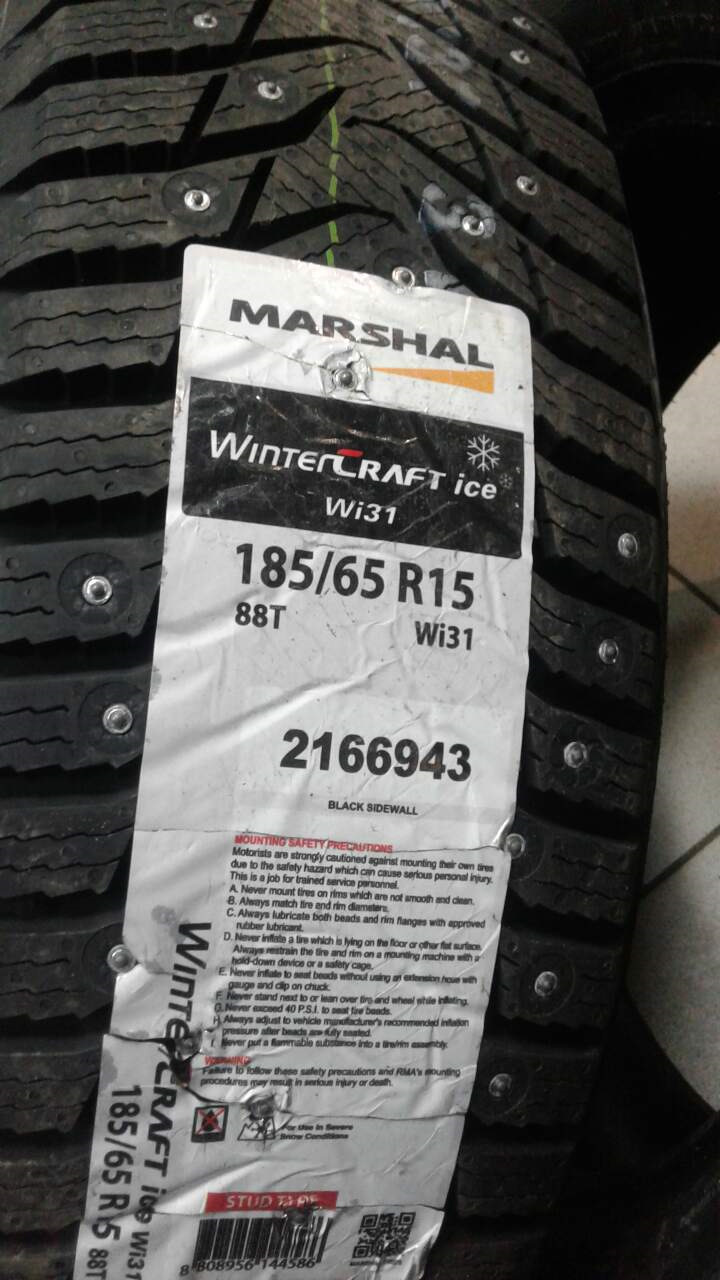 Зимние шины Marshal WinterCraft Ice Wi31 185/65 r15 88t — KIA Rio (3G ...