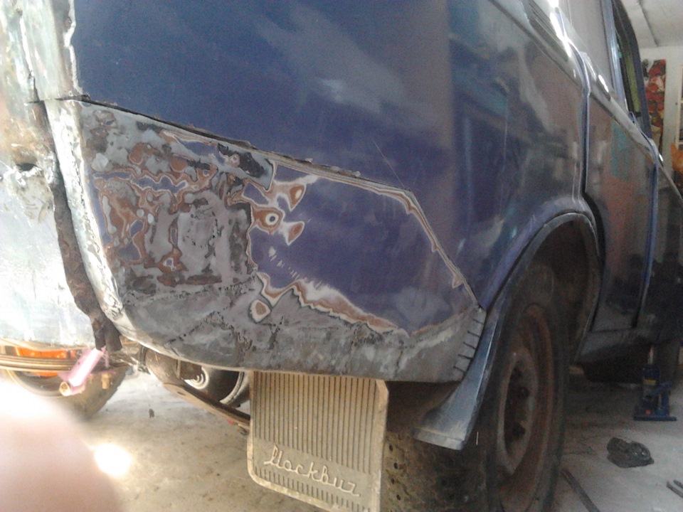 ремонт заднего крыла — Москвич 2140, 1,5 л, 1978 года | своими руками ...