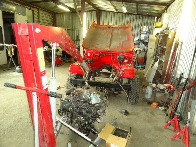 как и обещал, напишу немного о установке 1UZFE в WRANGLER YJ — Jeep