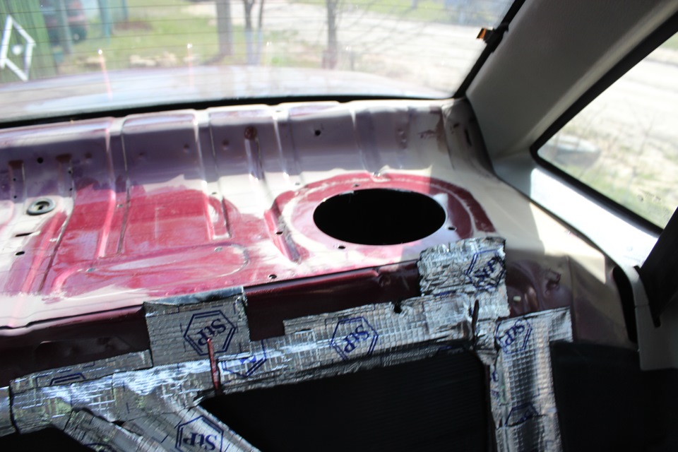 Шумоизоляция задней полки — Daewoo Nexia (N150), 1,6 л, 2011 года ...