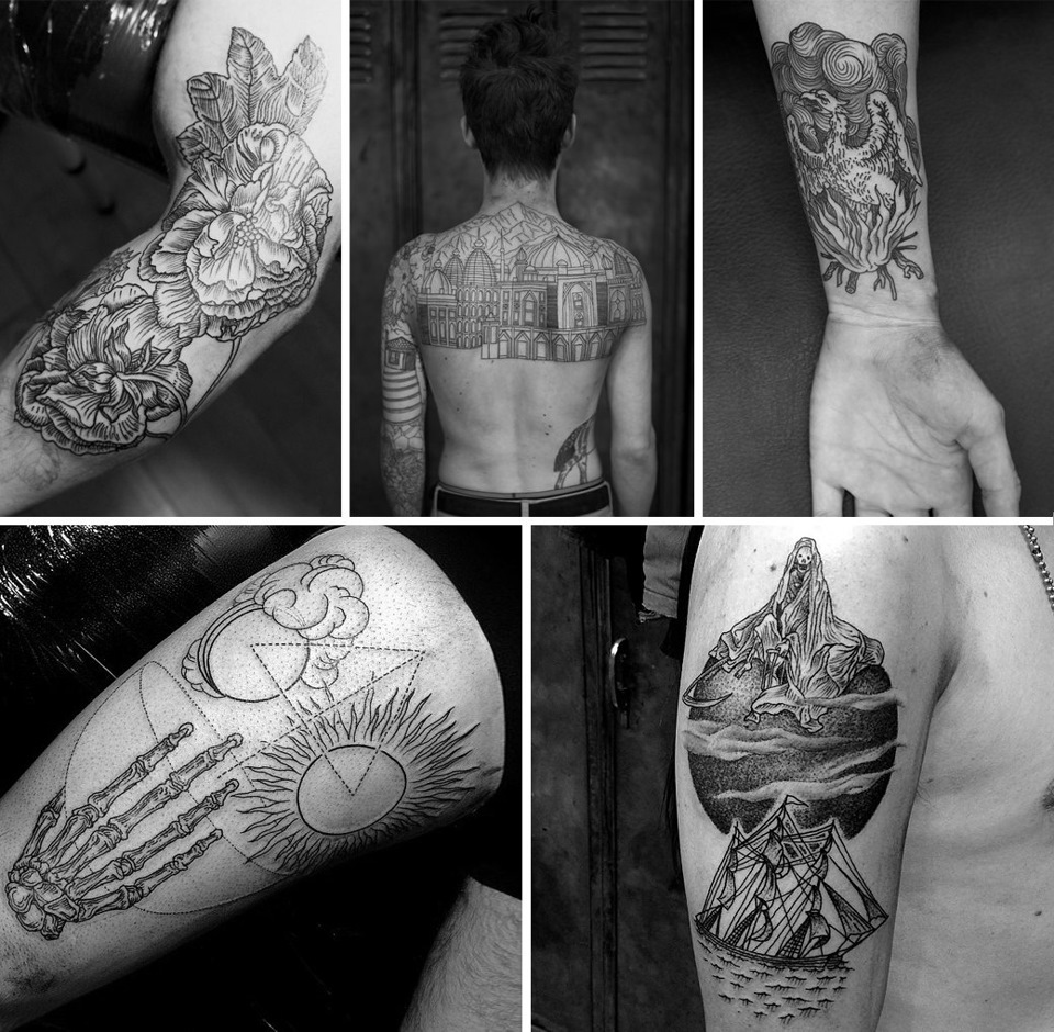 Татуировки в стиле гравюра