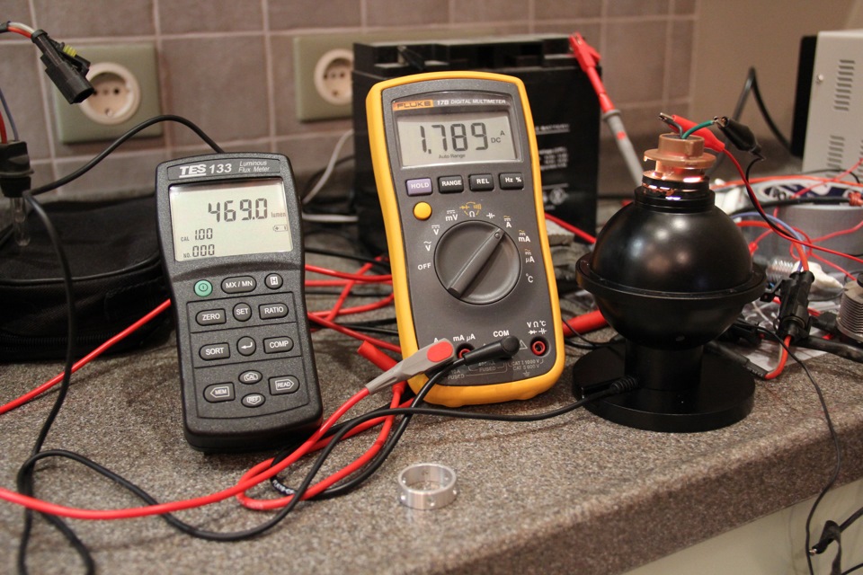 Many different lamps vs light sphere measurements of xenon for reversing