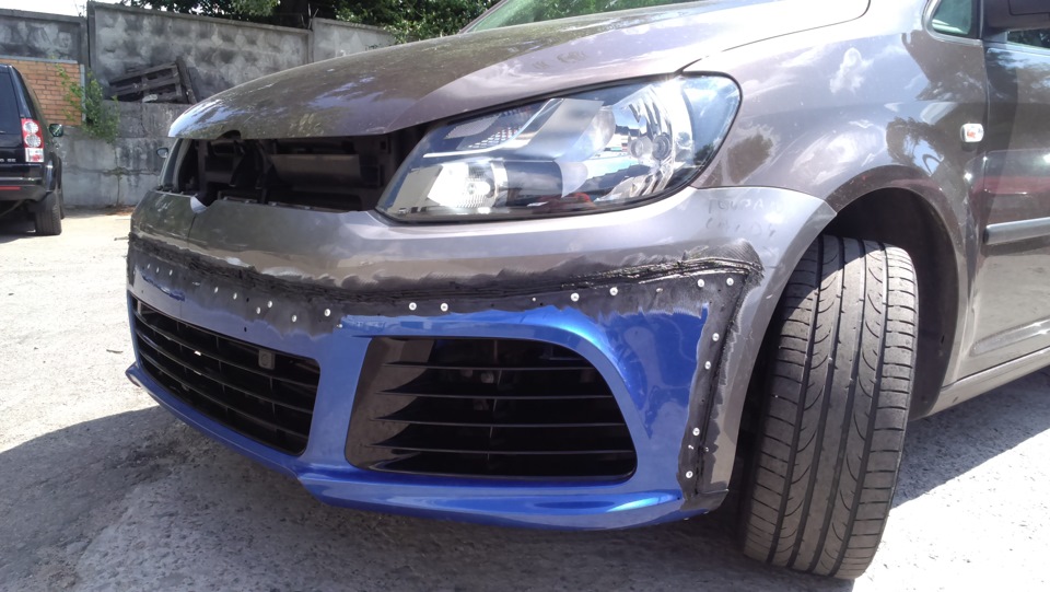 Собрал передний бампер и решетку Guru Tuning Volkswagen Caddy R-line ...