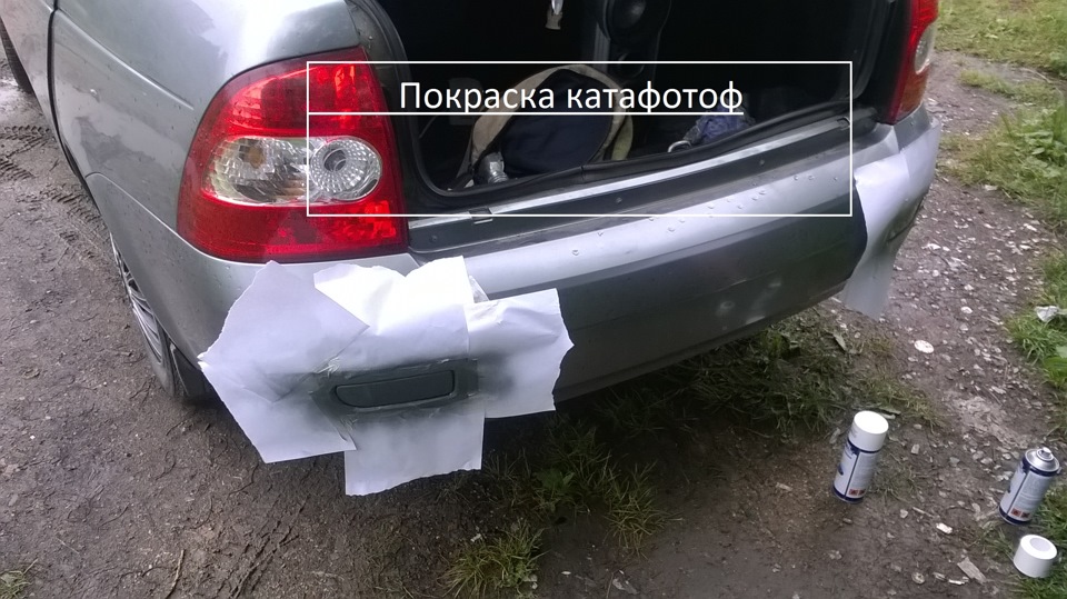 Покраска катафотов приора — Lada Приора седан, 1,6 л, 2009 года ...